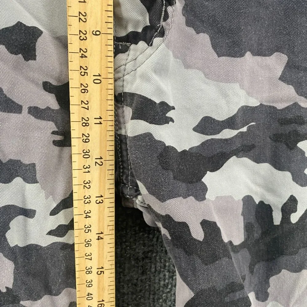 Levis Pants Mens 40x30 Black Gray Camo Cargo Mid Rise Straight Loose Outdoor 90s